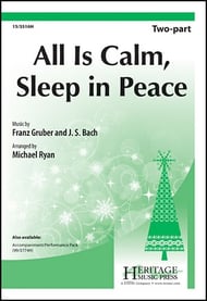 All Is Calm, Sleep in Peace Two-Part choral sheet music cover Thumbnail